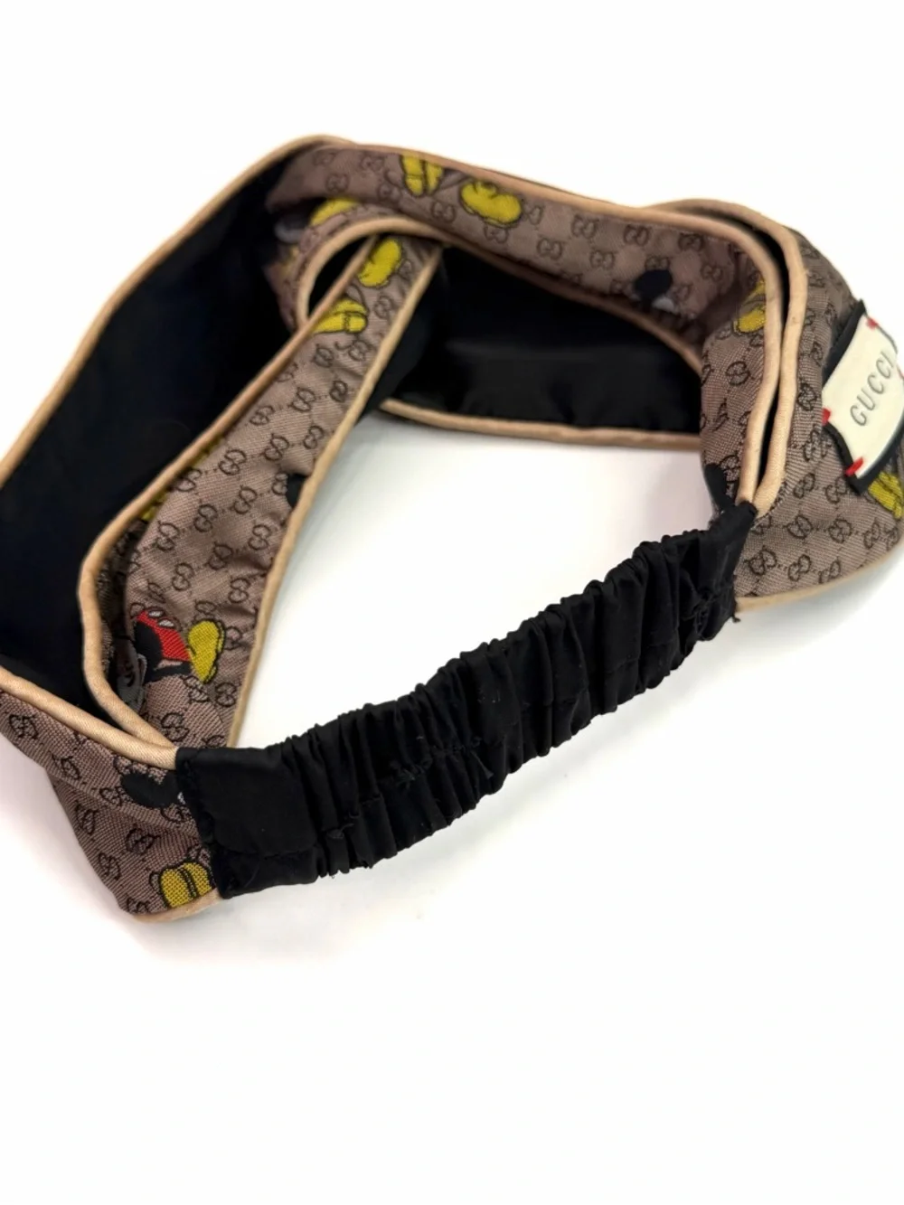 Gucci X Disney Brown Mickey Mouse Twist Knot Limited Edition Headband - Picture 7 of 9